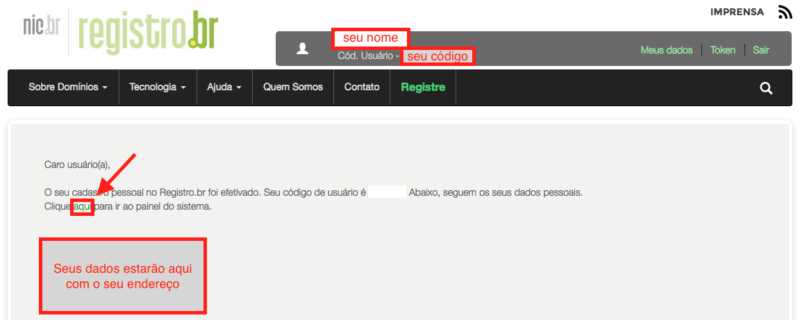 Como criar sua conta grátis no Registro.br para comprar um domínio