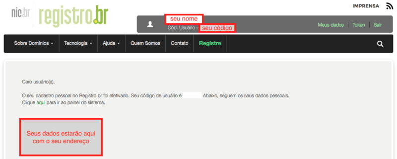 Como criar sua conta grátis no Registro.br para comprar um domínio