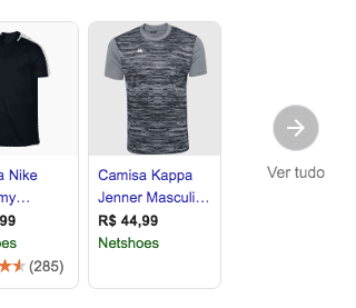 Botão Ver Tudo do Google Shopping