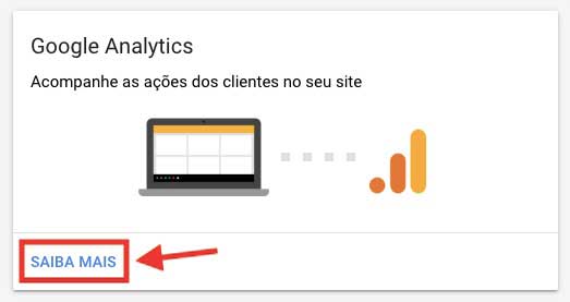 Bloco do Google Analytics no painel de desempenho de campanhas inteligentes no Google Ads