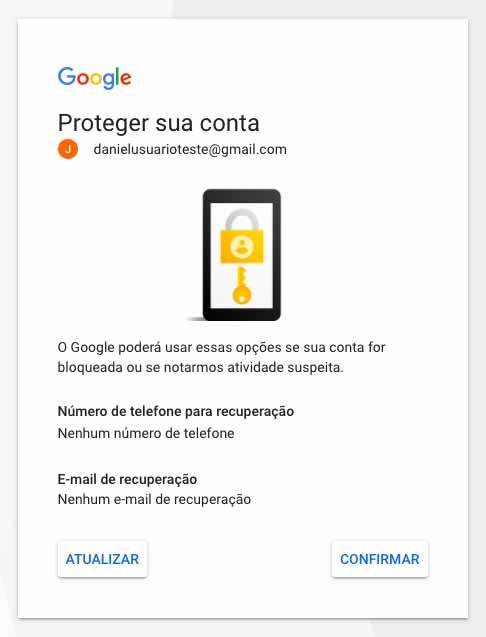 Proteção da conta Google Ads