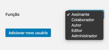 Funções padrão de usuários no WordPress